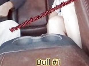 Cuck drives while hotwife fucks 2 bulls in backseat, cuck gets very sloppy thirds - - onlyfans prev