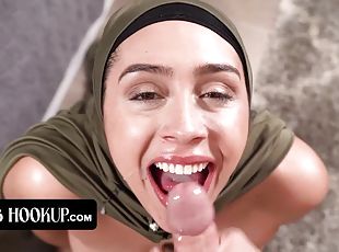 Stepmom With Hijab Lilly Hall Trains Her Cock Sucking Skills On Her Teen Stepson POV - Donnie rock