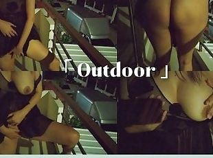 Outdoor masturbation in balcony with Thailand big boobs girl & perfect body, crazy sex