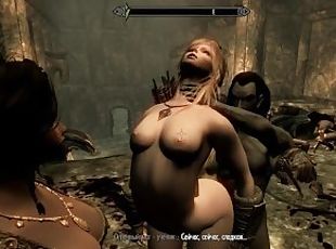 Big Dick Muscular Elf Sex. Interracial porn  PC gameplay