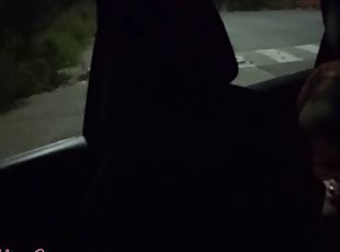French Dogging - My wife squirts in the parking lot and fucks with a voyeur - Caught by strangers - MissCreamy