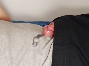 My Loser Dick Explodes Over my t-shirt - Hands Free Cum