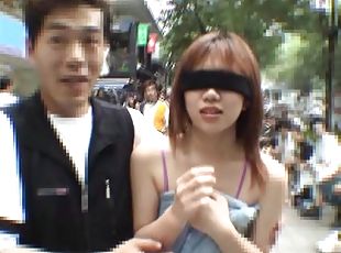 Subtitled extreme Japanese public exposure blindfold prank