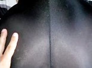 CUM ON BLACK LEGGINGS