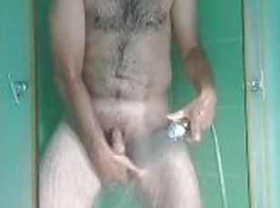 Bañando, Papá, Peluda, Masturbación, Squirting, Amateur, Chorro de corrida, Pajeándose, Corrida, Sauna