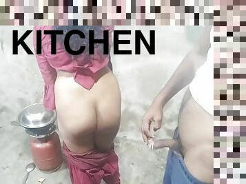 Desi Heenas first sex with her boyfriend in the kitchen - clear Hindi audio