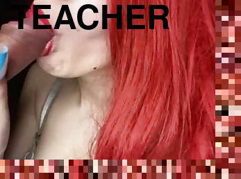 Sexy Schoolgirl Blow The Math Teacher For An A