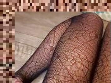 Spider Fishnet Tights Exposing, Revealing, Teasing my entire body for you