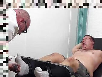 Bearded doctor Slick Rick tickle torments chubby dom Matt