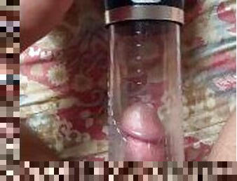 automatic penis pump sucking a nice dick like a suction and making it big and strong