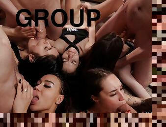 Hot Pearl - World First Best Orgy Party 2023 - group sex with Brunette sluts