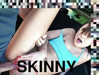 Skinny Slutty Teen Girl Hot Foot Fetish Sex In The Car With Chad White And Adria Rae