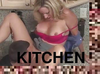 Hard fuck in the kitchen