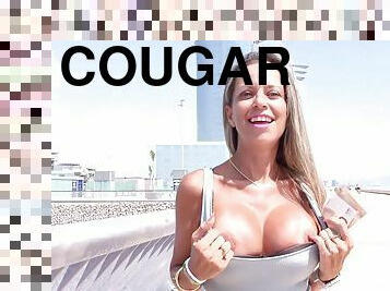 Libidinous cougar impassioned sex clip