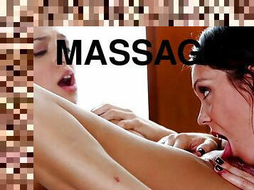 Naughty dolls in full massage scene