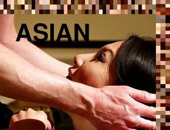 Asian being ravished in pure hardcore