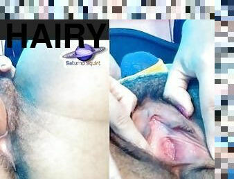 Saturn Squirt intense masturbation with pussy cream, eating the thick white cream from her pussy ????