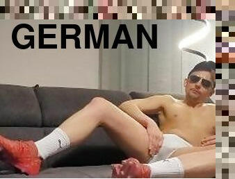 German soccer boy jerking off and cums