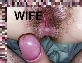 Chubby wife’s hairy pussy creampie compilation