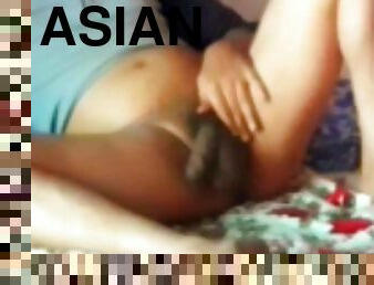Asian dad masturbating