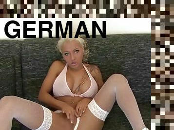 Hottes german teen cora in stockings blow and swallow dick