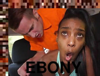 Ebony Learner Gets Stuck In The Seat 1 - Sam Bourne