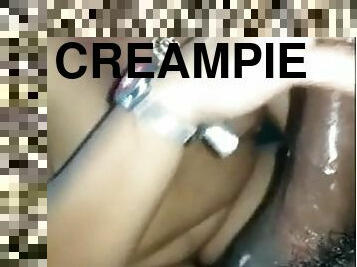 Sucking big dick & fuck hard cream out of her pussy