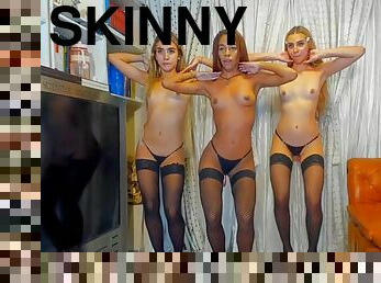 Skinny teen girls webcam lesbian sex show