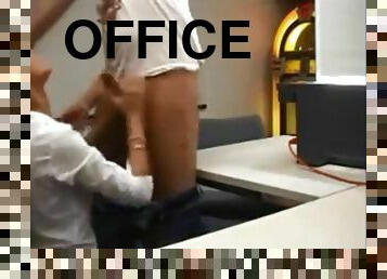 kantor, berambut-pirang, sex-dengan-berpakaian