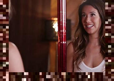 Eva lovia learning pole dance basics from her girlfriend