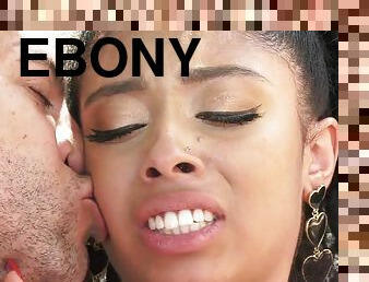 Ebony Gorgeous Teen Gets Rammed