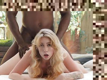 Beautiful Blond Stella Tries Assfuck With A Big Black Dick