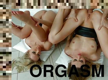 orgasme, anal, babes, hardcore, trio, magnifique, dure, sauvage