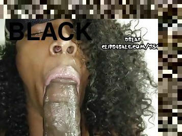 fetish black on black blowjob with cumshot - ebony sucking
