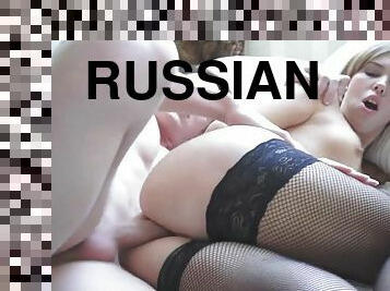 Russian Courtesan In Fishnets Plays It Perfectly - young girl
