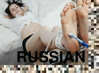 Tickling Action In Strict Style for russian teen Taisia