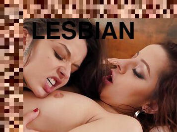 Vanna Bardot and Vanessa Vega pleasuring each other in bed