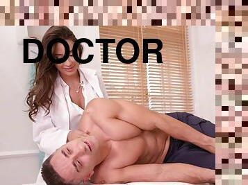 Alluring doctor takes care of patient's dick - HD video