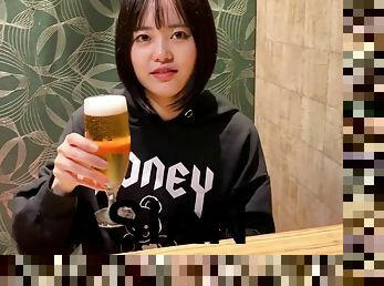 Asian teen likes beer and hot sex