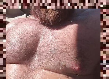Hairy Bodybuilder Shoots HUGE Load on Belly Outside OnlyfansBeefBeast Big Dick Musclebear Cumshot