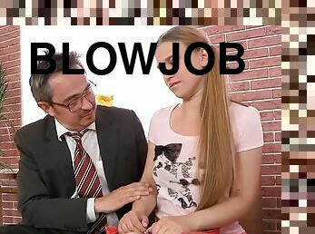 Blowjob for a horny teacher