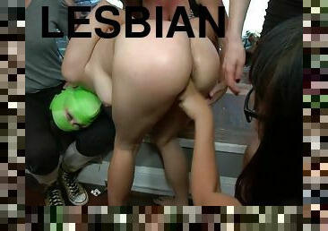 Lesbian orgy public shagged by dykes