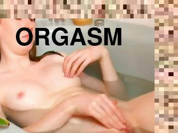 Bath solo orgasm