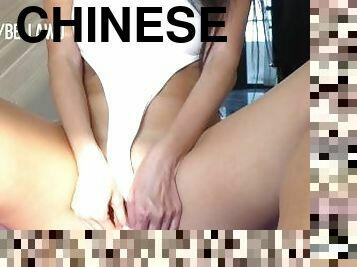 I am a Chinese slut that relax with yoga and a Dildo