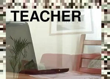 Chick is sucking teacher's cock