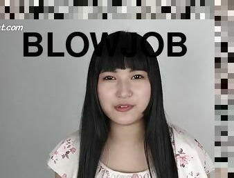 Aine Kagura blowjob and swallow