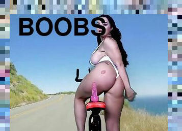 Masturbation exercise bike gets ridden by Big Boobs hottie - Payton preslee