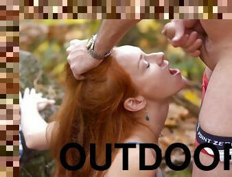 Redhead Suck And Fuck In The Great Outdoors