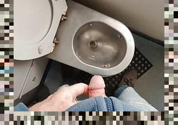 Morning toilet in the train.