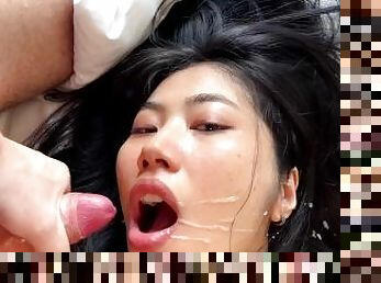 asiatique, amateur, babes, fellation, ejaculation-sur-le-corps, interracial, compilation, sur-le-visage, ejaculation, bukkake